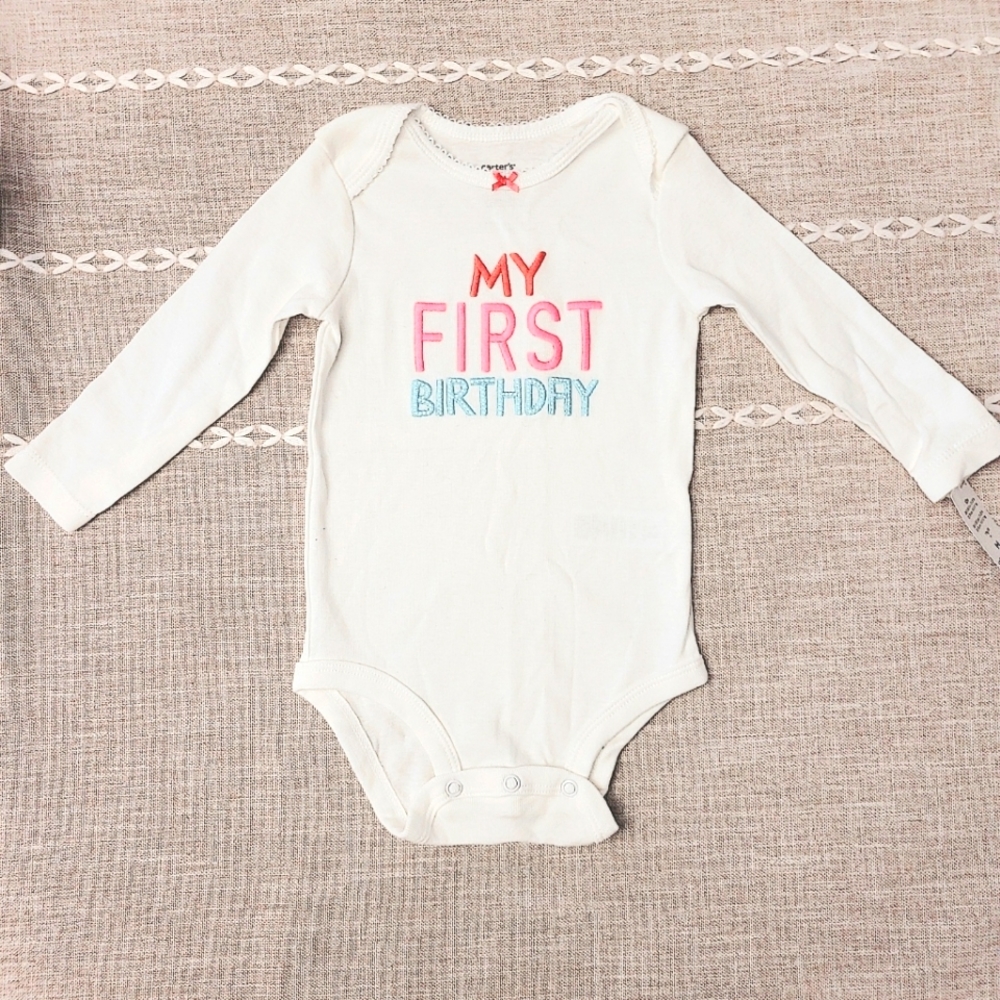 First Birthday Onesie size 12m